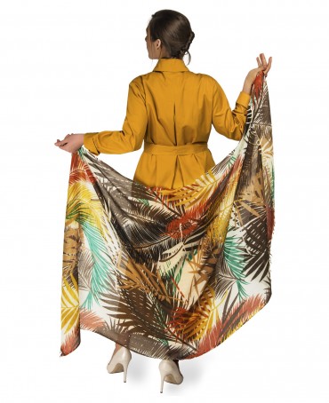 Палантин Женский W40-FEUILLE.D.ETE/ORANGE